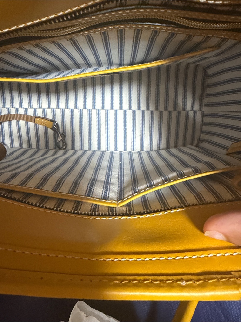 Dooney & Bourke Bright Yellow Leather Tote - Picture 5 of 12